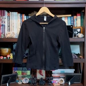 Y2K yoga hoodie in black 🐈‍⬛